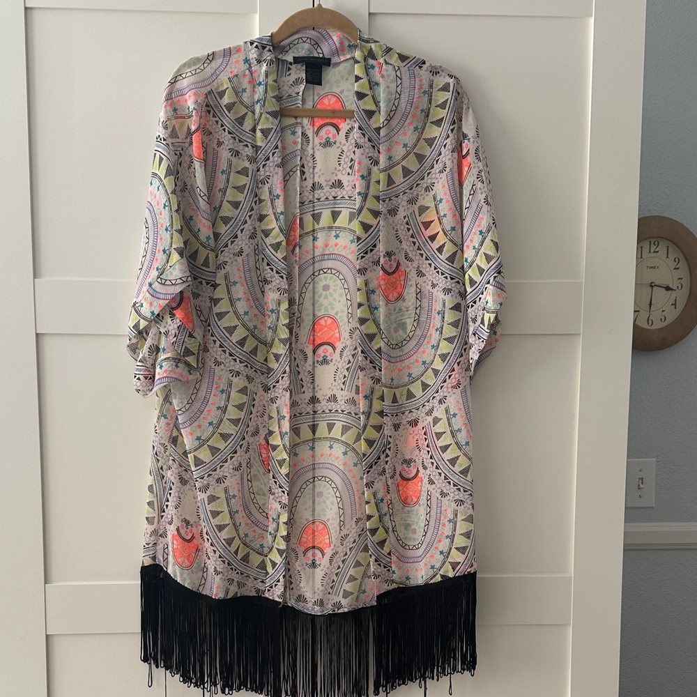 Steve Madden Multicolor Patterned Kimono